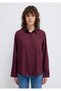 Striped Burgundy Shirt Oversized / Wide Cut 1210878-70434 - 3