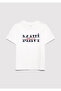 Logo Printed Ecru T-Shirt Loose Fit / Relaxed Fit 6610397-70057 - 3