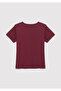 Printed Burgundy Girl's T-Shirt M7610350-70393 - 3