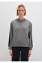 Striped Detail Hooded (TENCEL™ ™ ) Modal Mixed Gray Sweatshirt 1S10443-82577 - 5