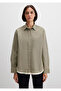 Striped Khaki Shirt Loose Fit / Relaxed Fit 1211372-91369 - 3