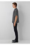 Black Ecru Striped Black T-Shirt Loose Fit / Relaxed Fit 0612860-70057 - 4