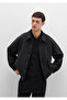 Black Bomber Faux Suede Jacket Loose Fit / Relaxed Fit 0110649-71379 - 3