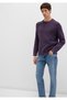 Crew Neck Purple Sweater Regular Fit / Regular Cut 0710307-70688 - 2