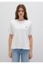 Mini Logo Printed Interlock White Basic T-Shirt Regular Fit / Normal Cut 1612122-70057 - 4