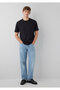Black Basic T-Shirt with Label Detail Loose Fit / Loose Relaxed Fit 0611824 -900 - 2
