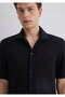 Black Shirt Loose Fit / Loose Relaxed Fit 0211598-71379 - 5