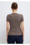 Brown Basic T-Shirt Fitted / Fitted Cut 1613081 -88533 - 5
