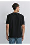 Patch Logo Printed Black T-Shirt Loose Fit / Loose Relaxed Cut 0612579 -900 - 3