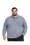 Men's Plus Size Melange Aviator Polo Collar Pique T-Shirt 3Xl-4Xl-5Xl-6Xl-7Xl-8Xl