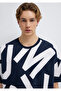 M0610271-70490 Mvjns Printed T-Shirt Men's T-Shirt Dark Blue - 7