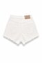 Premium Kaida Denim Mini Shorts with Frayed Stitching Detail - 7