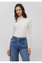 Textured White T-Shirt Slim Fit / Slim Fit 1612026 -70057