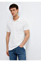 Seal Logo Embroidered White Polo T-Shirt Slim Fit / Narrow Cut 88043620