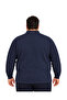 Men's Large Size Navy Blue Polo Collar Pique T-Shirt 3Xl-8Xl - 4