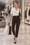 Women's Belt Detailed Fabric Trousers 260121 - 265227