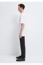 Printed Logo White Basic T-Shirt Loose Fit / Relaxed Fit 0612216-620 - 5