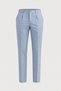 Men's, Pleat Detailed, Blue, Plaid Pattern, Slim-fit, Polyviscose Trousers - 4