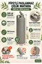 304 L Steel Gray 500 ml Water Bottle with Straw Water Bottle Gin414Gr - 6