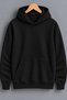 Unisex Basic Black Sweatshirt Hoodie