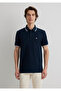 Stripe Detailed Navy Blue Polo T-Shirt Slim Fit / Narrow Cut 066039-30651 - 3