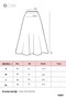 Women's Skirt with Ruffled Hem and Openings - 18267Etk Ecru - 5