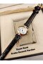 Brand Roman Numeral Oval Case Minimal Snakeskin Wristwatch - 3