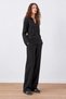 Black Relaxed Fit Stitching Detail Women's Knitwear Set Mg2584 - 2
