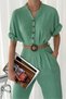 Women's Ayrobin Overalls with Buttoned Straw Belt Nbtg2000 - 2