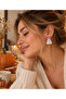 Halloween Halloween Ghost Earrings – Handmade Pink Floral Women's Earrings Blossom Boo - 2
