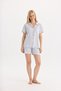 Bamboo Neck Buttoned Maternity Shorts Set 30101-30104