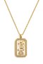 Women's Steel Necklace Zodiac Sign Series Plate White Stone Libra Sign Necklace