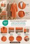 Eldy 8 Piece Striped Bathrobe Family Set 100% Cotton Certified Bathrobe Set Dowry Set -Orange Beige - 3