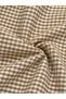 Iris Cotton Linen Beige Mini Gingham Ruffled Throw Pillow Cover 1 Pc - 4