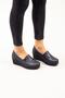 Women's Navy Blue Genuine Leather Orthopedic Shoes - 4