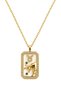 Women's Steel Necklace Zodiac Sign Series Mother of Pearl Plate Bull Sign Necklace