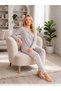 Women's Winter Viscose Pajamas Set Long Sleeve Buttoned Striped m L XL XXL 89-163 - 2