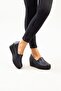 Women's Navy Blue Genuine Leather Orthopedic Shoes - 2