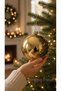 Christmas Pine Tree Ornament Large Size 12 cm Gold Color Christmas Ball (Shiny, Matte, Silvery) - 8