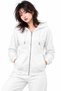 Unisex 3-Thread Hooded Oversized Cardigan with Metal Zipper