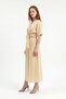 Women's Elastic Waist Long Skirt and Tie-Up Blouse Set - 3