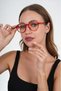 Red Round Blue Light Protective Glasses - 4