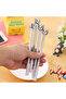 black 4pcs Cartoon Cute Cat Pen Korean Student Stationery Advertising Creative Bent School Office Wr - 3