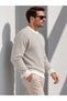Crew Neck Knitted Sweater - 2