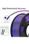 Silk Tricolor PLA 3D Printer Filament, 1.75mm Multicolor 3D Printing Filament, Blue Purple Black Fil - 5