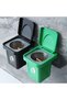 Black Stainless Steel Wall-Mounted Ashtray with Lid – Irregular Design, Dust-Proof, Easy Installatio