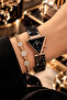 Women's Wristwatch 3 Atm Waterproof Black Steel Cord + Bracelet Gift - 3