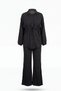 Crinkle Shirt Pants Woven Top and Bottom Set - 6
