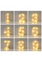 8 1pc 6.3inch Decorative LED Lamp White Plastic Marquee Number Light up Sign Neon For Home Wedding P