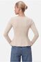 Women's Runa Premium Beige Peplum Blouse - 5